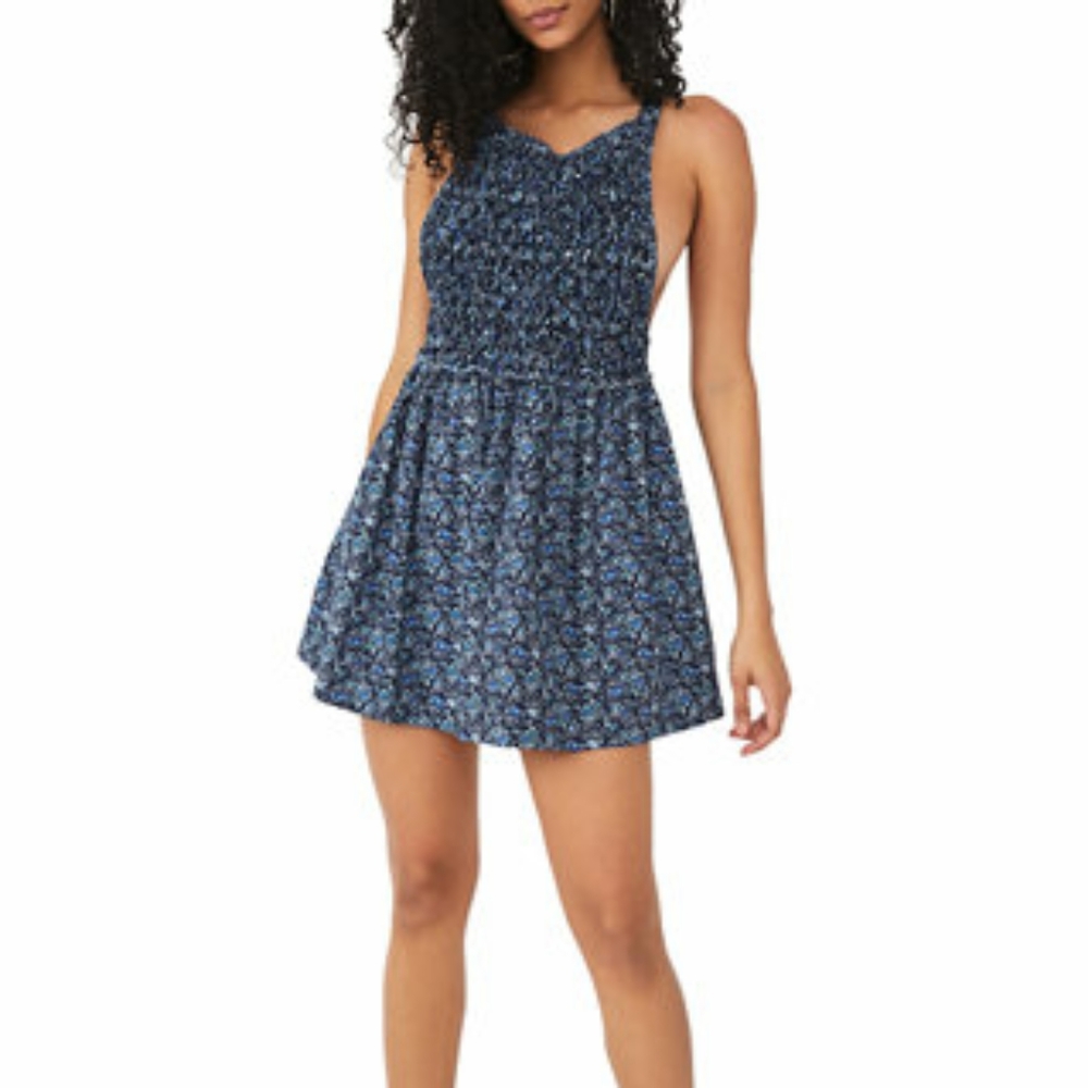 Free PeoplePetunia Mini Dress size S. Color blue combo.